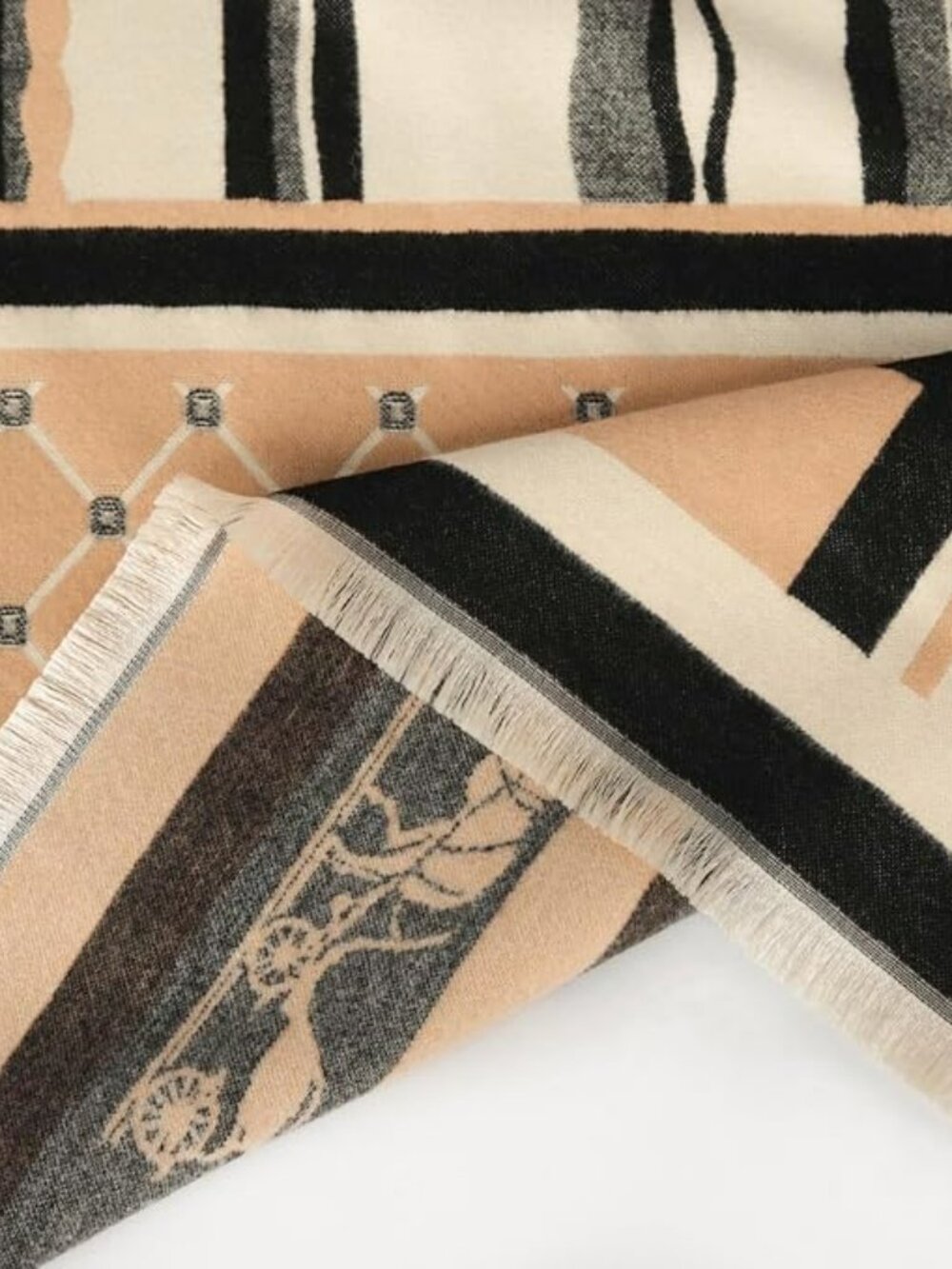 NEW! LUXURY CASHMERE BLEND VIBES WRAP SCARF SHAWL BLANKET - Picture 7 of 7